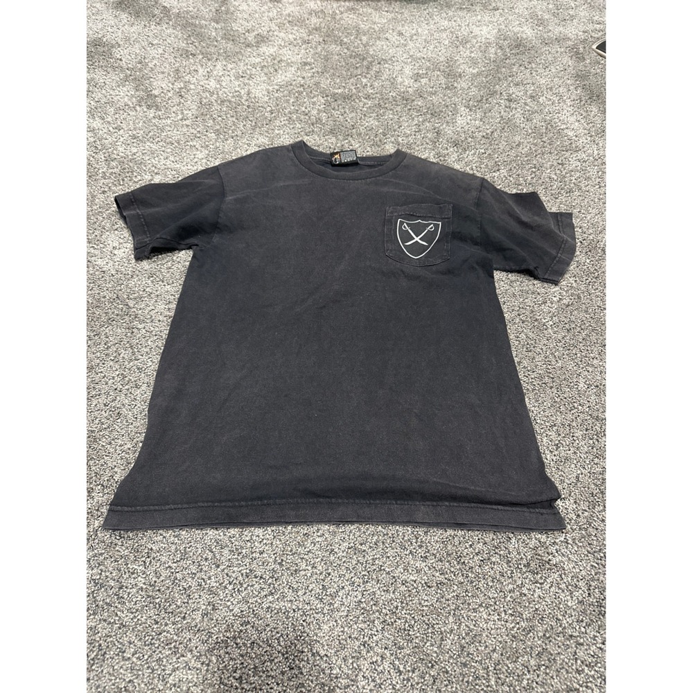 The Hundreds Mens Black Pocket T-Shirt Shield Crossed Swords Graphic Size Medium